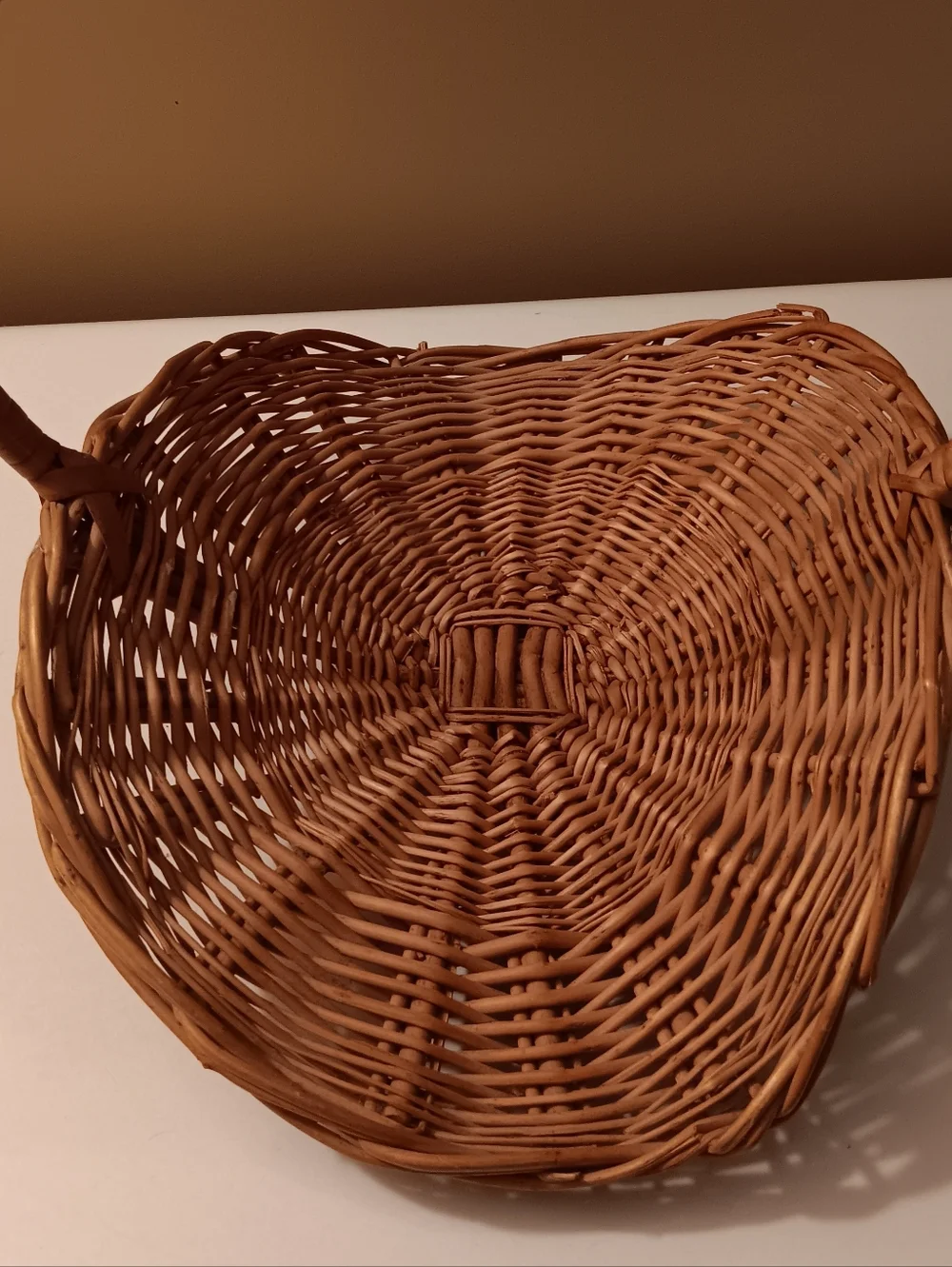 Vintage Rustic Wicker Firewood/Gathering Basket. 13 1/2